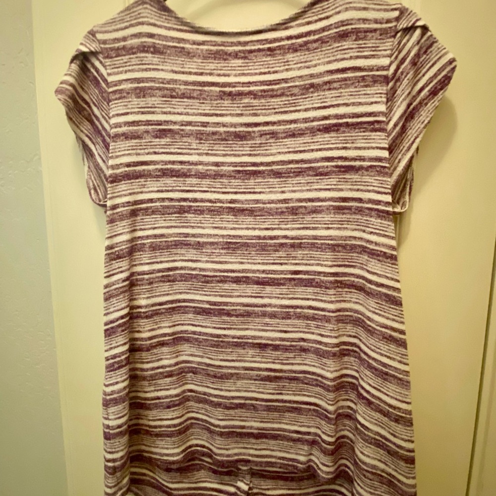 Market & Spruce Purple Cap Sleeve Relaxed T-Shirt